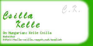 csilla kelle business card